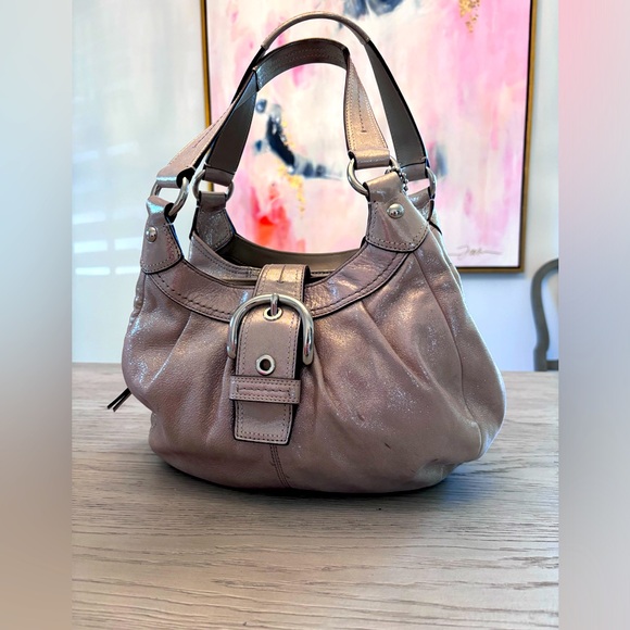 Coach Handbags - Coach Lynn SOHO Champagne Gold Leather Hobo Bag